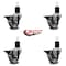 Service Caster 3'' Semi Steel Swivel 1-3/4'' Expanding Stem Caster Set with Brake, 4PK SCC-EX20S314-SSS-PLB-134-4 - alternate 4